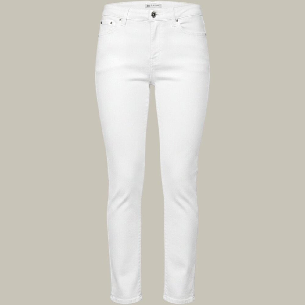 Talbots Jeans Women 6P White Petite Girlfriend Ankle Mid Rise Solid Denim Pants